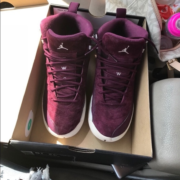 Pair of red air jordan 12's - Picture 2 of 4